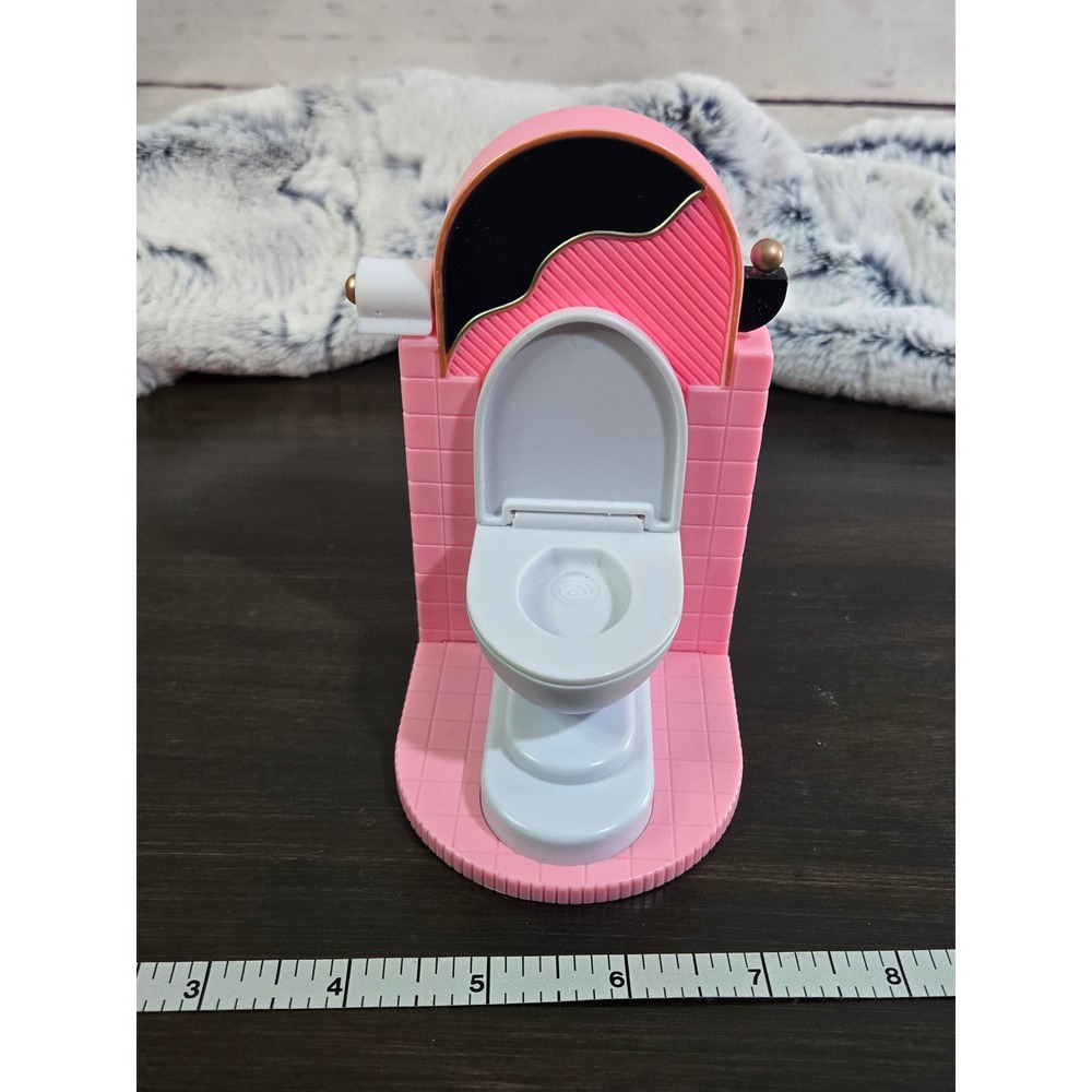 LOL Surprise Dollhouse Toilet Bathroom Furniture Pink White Accessory